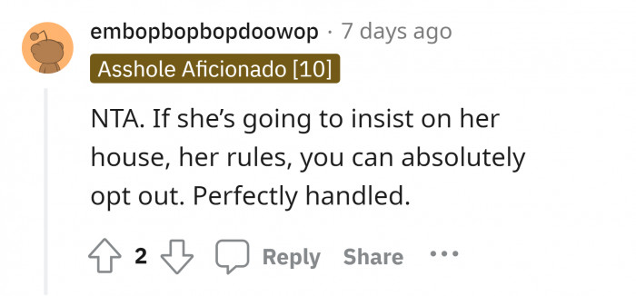 17. OP has made the right decision.