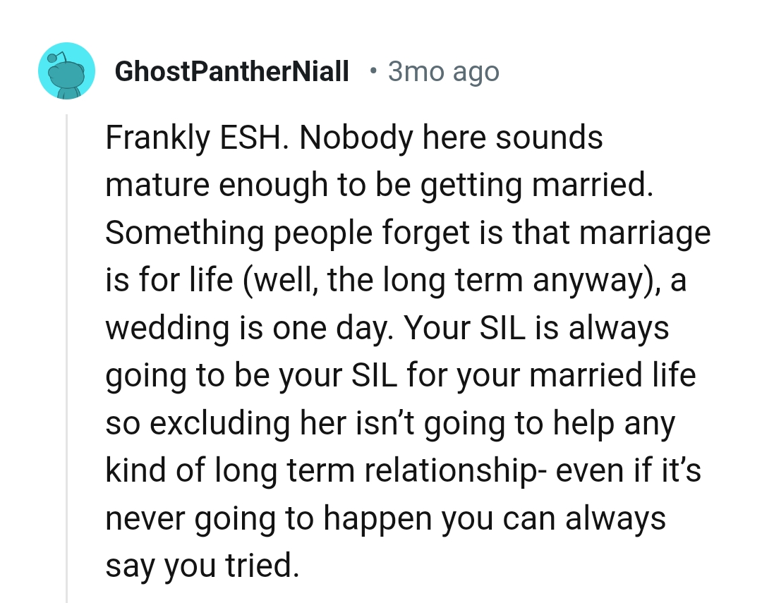 The OP can say she tried