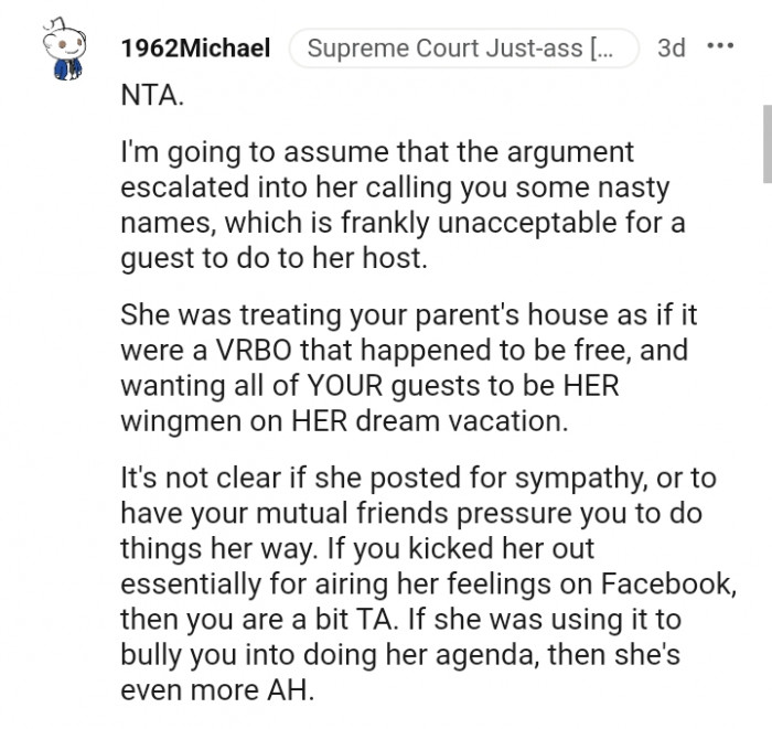 She was using it to bully you into doing her bidding