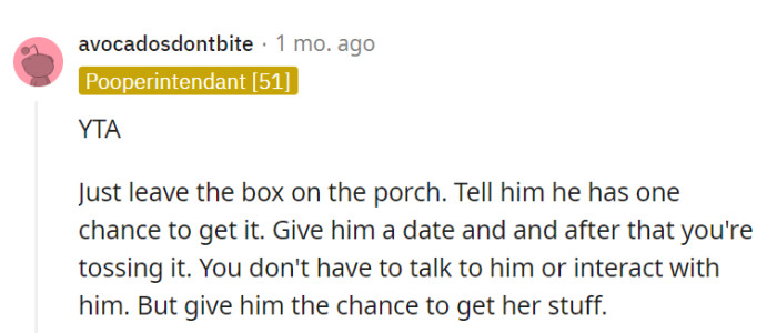 How about just giving him a *chance* to take it back?