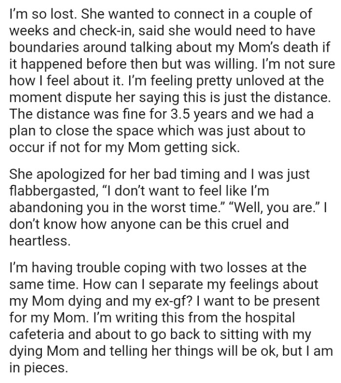 “I Don’t Want to Feel Like I’m Abandoning You in the Worst Time”