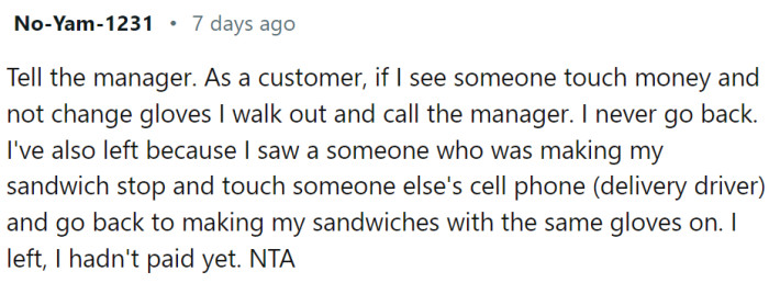 Many customers never come back after seeing something like this