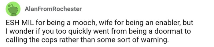 Is there any warning that his in-laws would take seriously though?