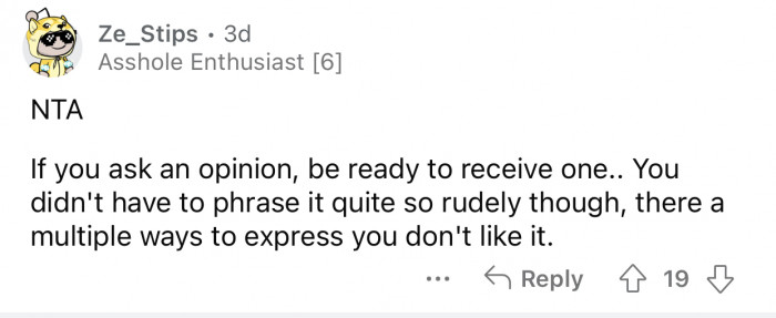 OP could have phrased her opinion better.