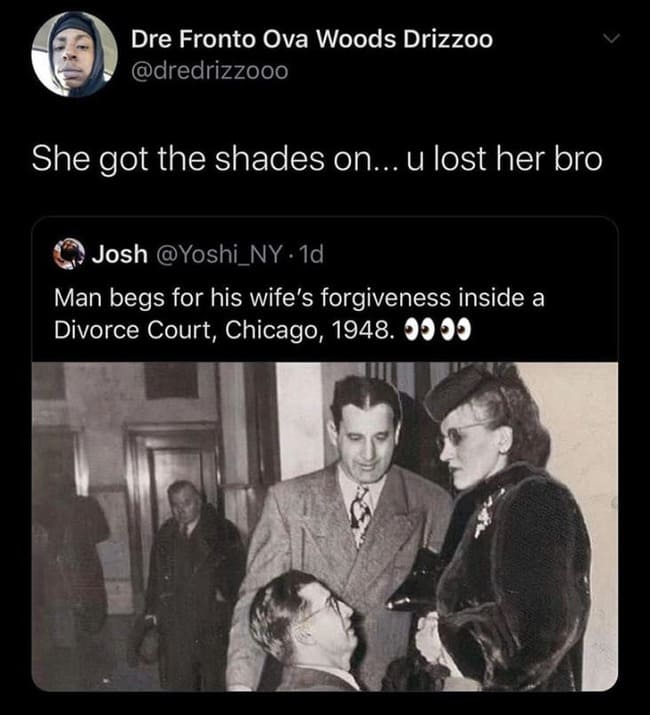 10. She didn’t even bother to take the shades off.