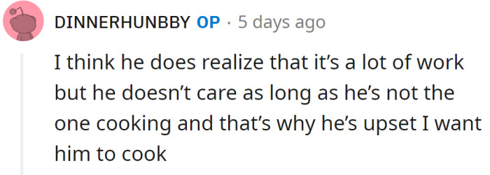 But the OP explained: