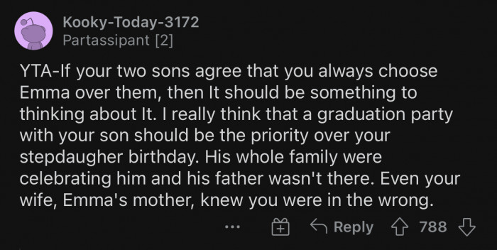 OP has to set his priorities straight.