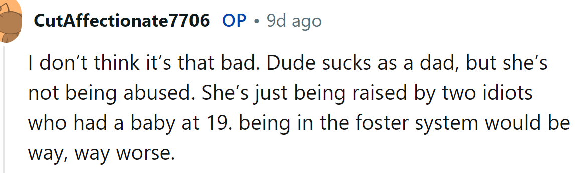 The OP explained he's not