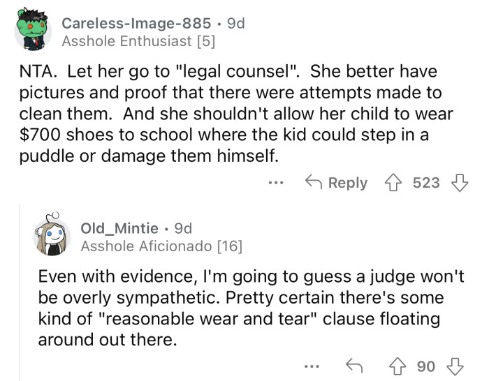 The mom would end up losing if she chose to go to 