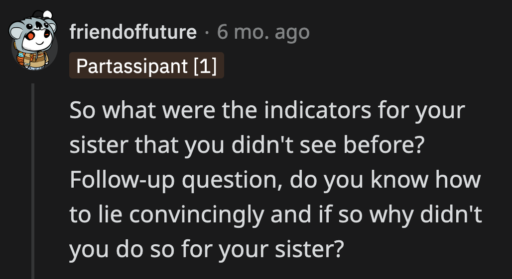 How did OP end up with the number and why didn't he lie to his sister?