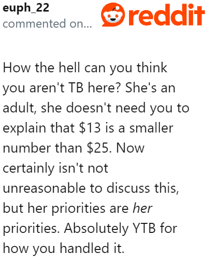 It's her decision to prioritize her happiness over the salary, if that's what she wants