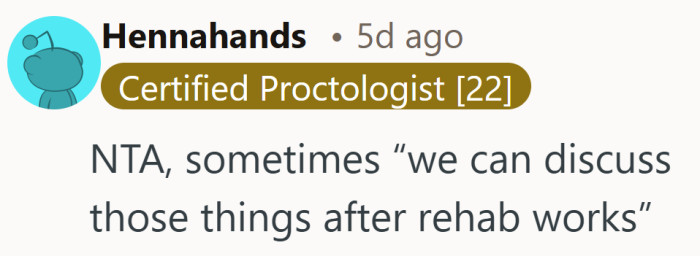 It shifts the priority back to recovery, not the conditions around it.