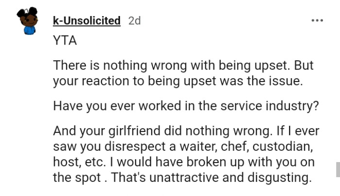 There is nothing wrong with being upset