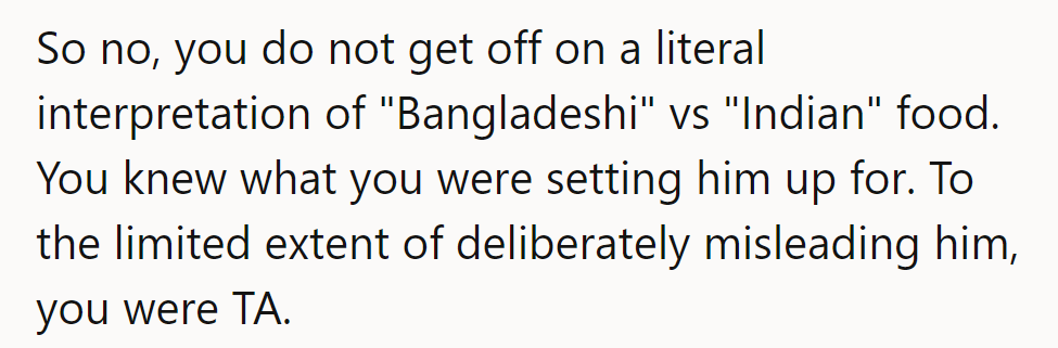 Lost in translation or intentional culinary confusion? Either way, quite the spicy debate!