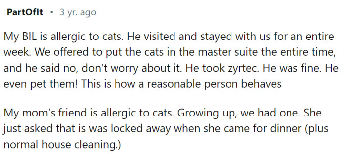 This is how a reasonable person behaves: