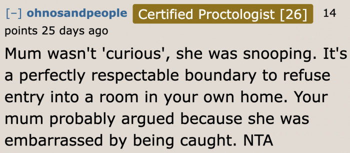 If this mom doesn't know how to respect boundaries, then it's better to ban her from this home.