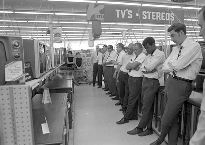 Kmart Employees Watching The Moon Landing, July 16, 1969