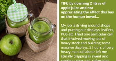 Man's Funny Story Of How His Bowels Went Loose After Consuming 2 Liters Of Apple Juice Has Cracked Redditors Up