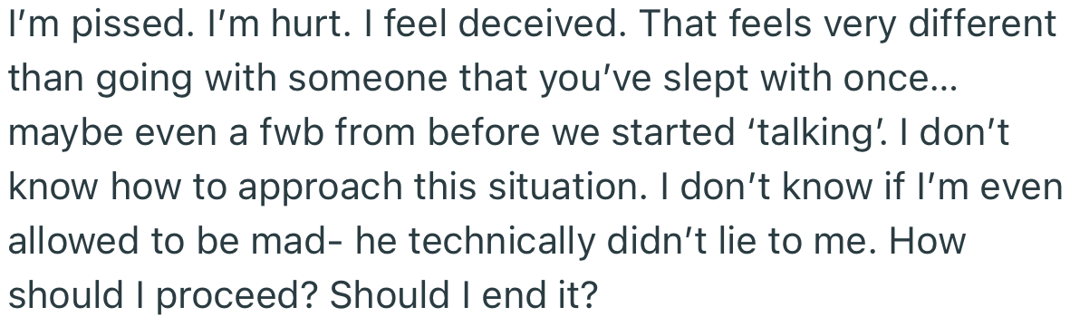 OP is hurt and needs advice on how to handle the situation