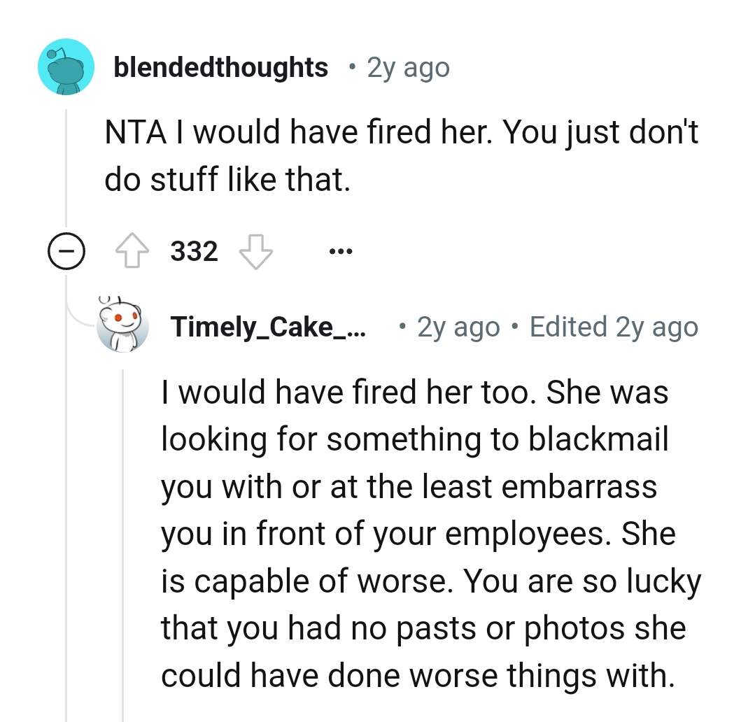 This Redditor Would Have Fired Her Too