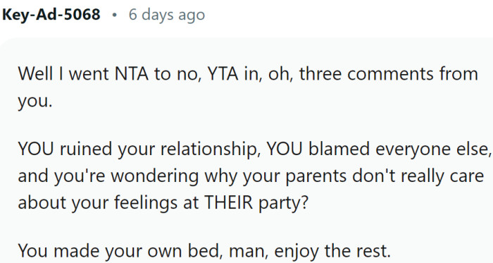 OP made his own bed.