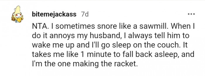 I'm the one making the racket