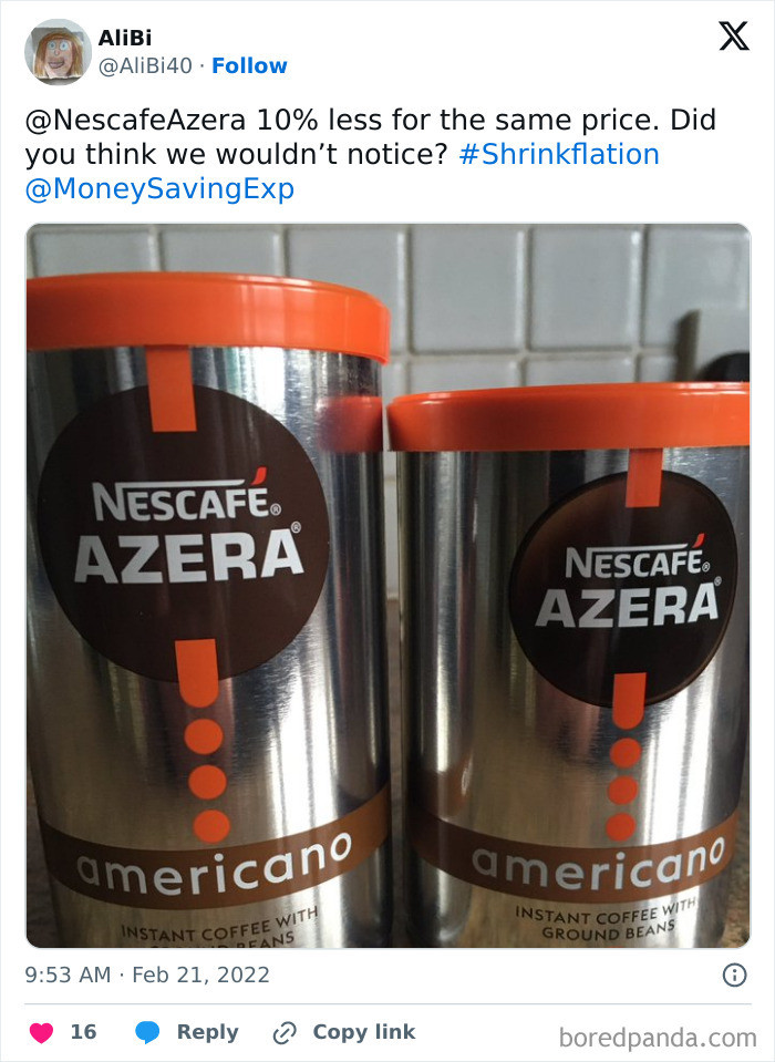 43. Less For The Same Price. Did You Think We Wouldn’t Notice?