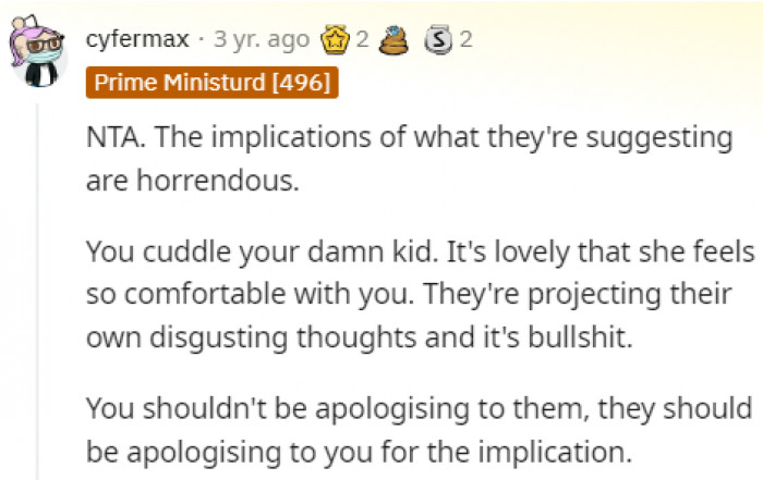 People of Reddit rushed to the father's aid, leaving behind lots of supportive comments.