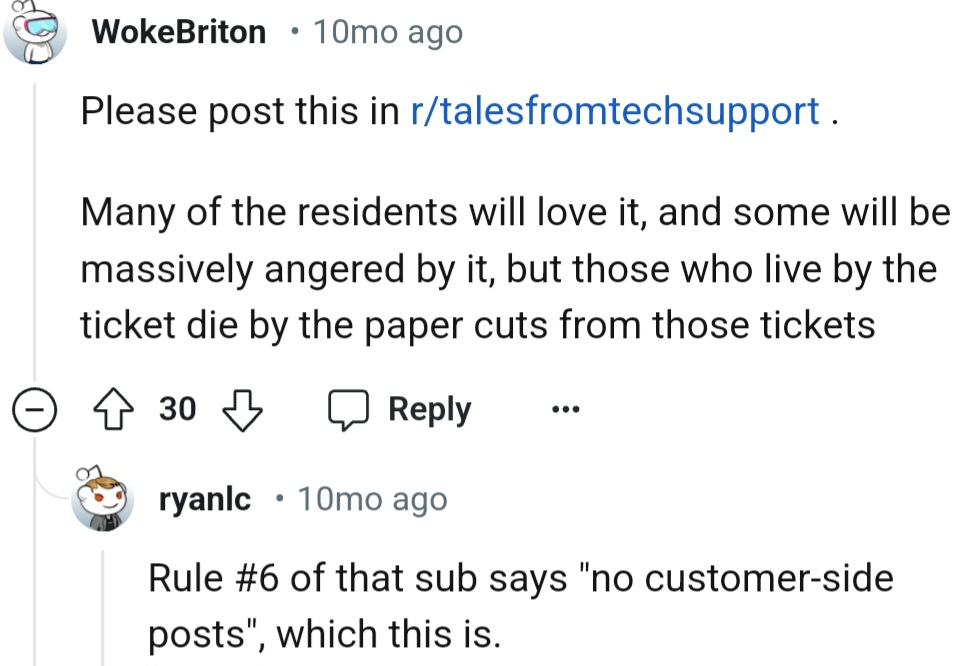 'Those who live by the ticket die by the paper cuts from those tickets'.