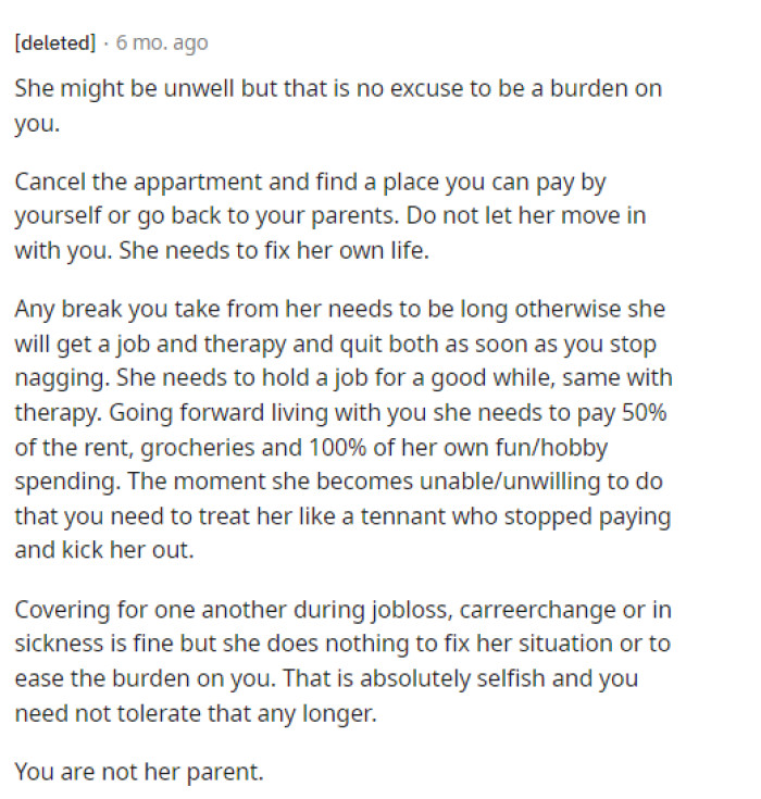 So many people commented on this post, but most of them said that she has no excuse for acting this way and not having a job.