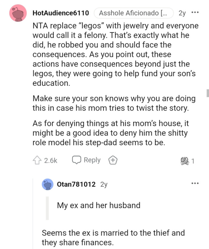 OP should make sure his son knows why he's doing what he's doing