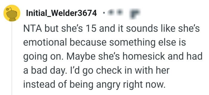 Maybe she is homesick