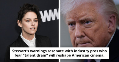 Kristen Stewart criticizes Trump, stating she feels unable to 'work freely' in the United States.