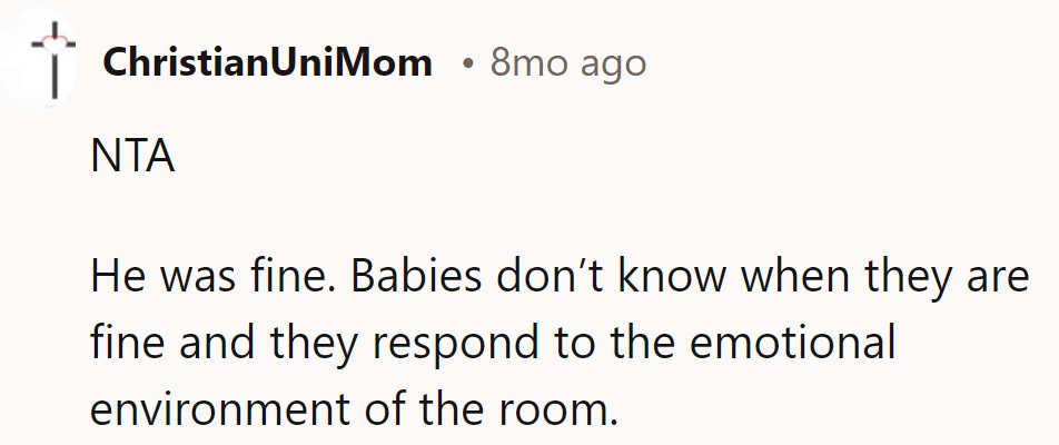 Baby's vibe check: cool. Brother's? Needs work.