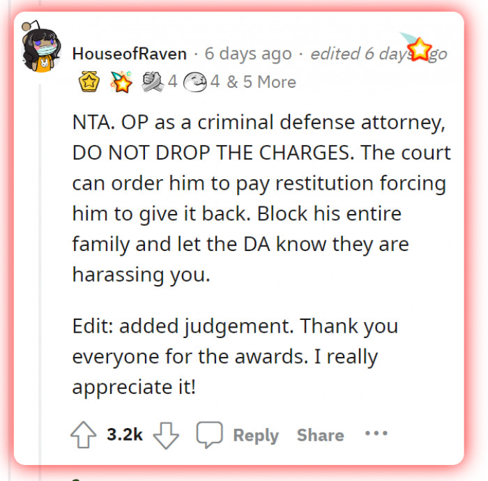 Legal personnel have also jumped in: