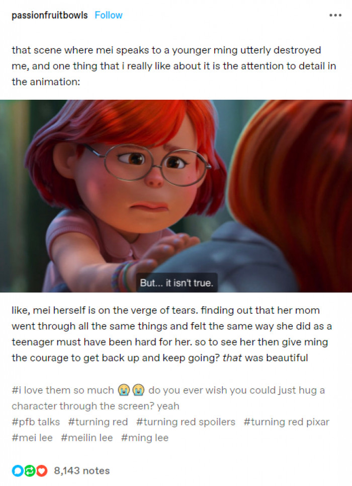 5) Do you ever wish you could just hug a character through the screen?