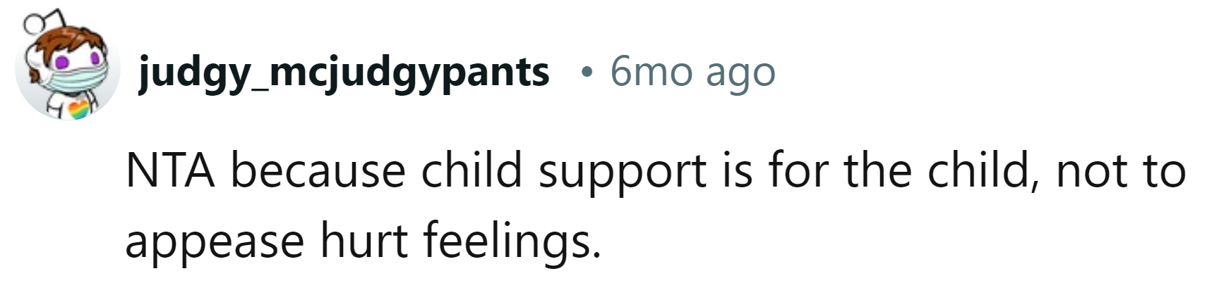 It's about the child, not the parents.