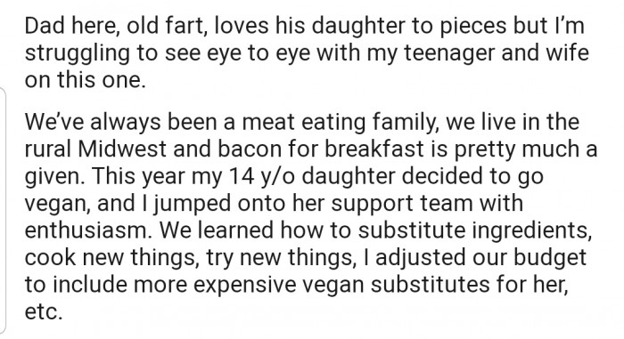 A new vegan in the family