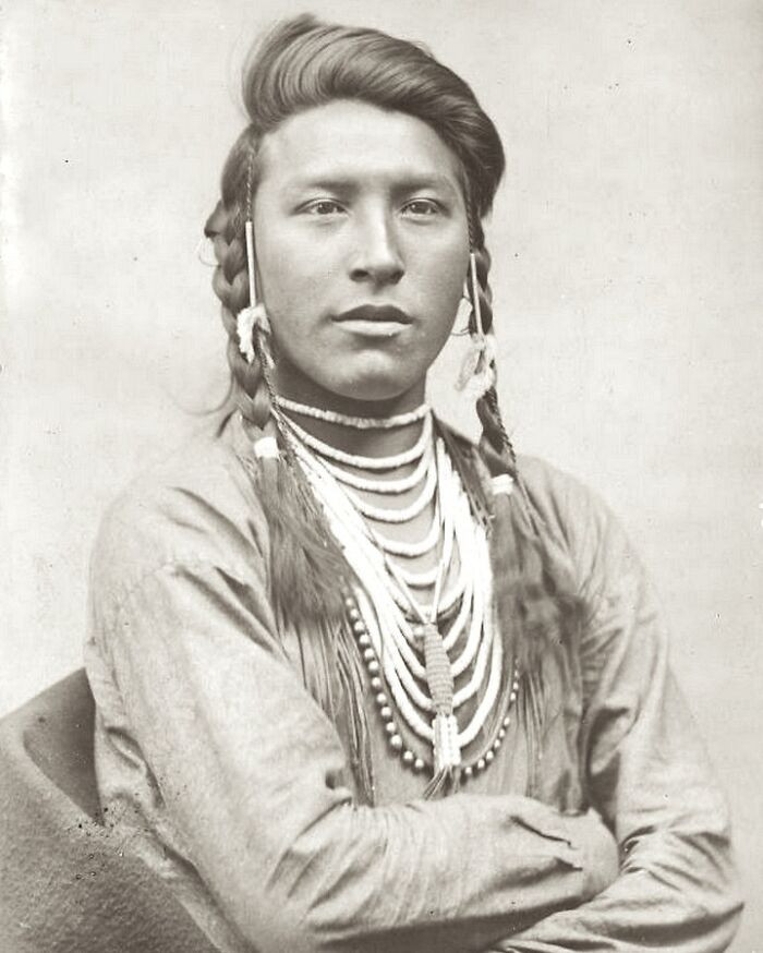 "Sits Down Spotted," Crow Warrior, Fort Keogh, Montana, 1881, Photo By L. A. Huffman