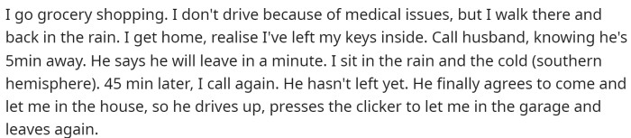 She explains in detail the chain of events that occurred during this time and what transpired.