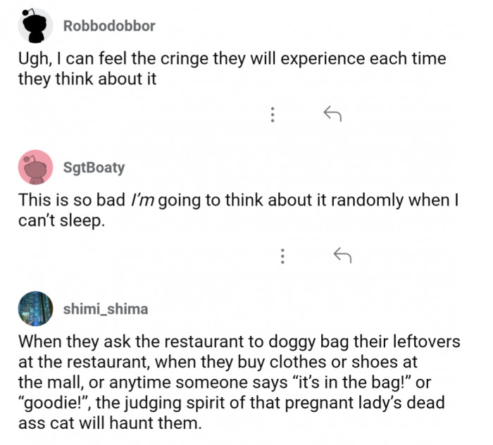 The second-hand embarrassment is so very real, but it'll never be as bad as what OP will live with