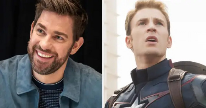 2. John Krasinski was tapped to play Steve Rogers before they offered it to Chris Evans.