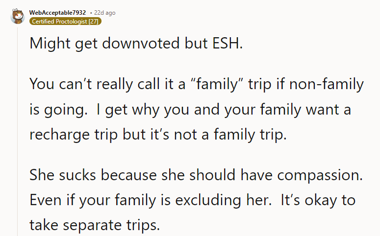 It’s okay to take separate trips.