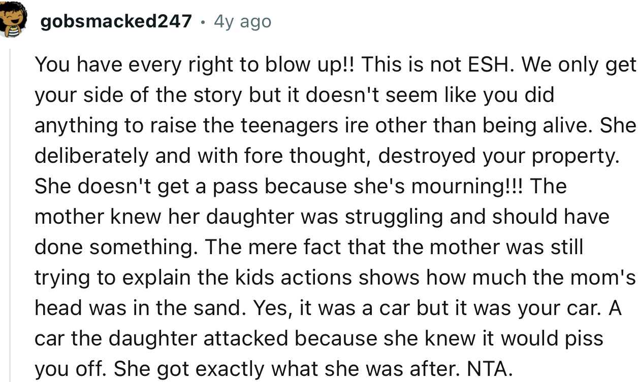 “NTA. The mother knew her daughter was struggling and should have done something.”