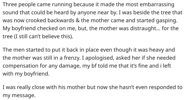 She left soon after... Reddit responds.