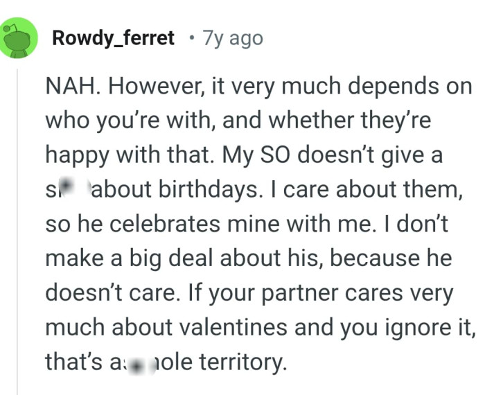 From someone who's partner doesn't care about birthdays