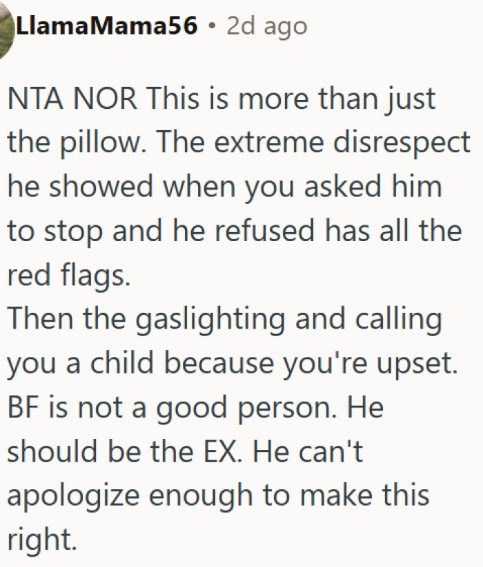 The pillow was just the beginning; his reaction revealed who he really is