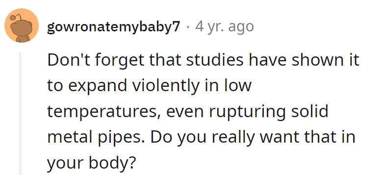 Water: the ultimate rebel, expanding and rupturing pipes like a boss.