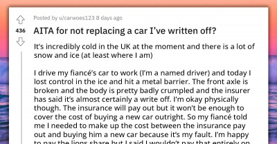 Woman Loses Control And Totals Fiancé's Car, Now She's Refusing To Replace His Car Or Pay For The Damages
