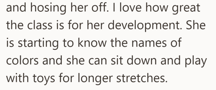 The benefits started to show in small ways that mattered to her as a parent.